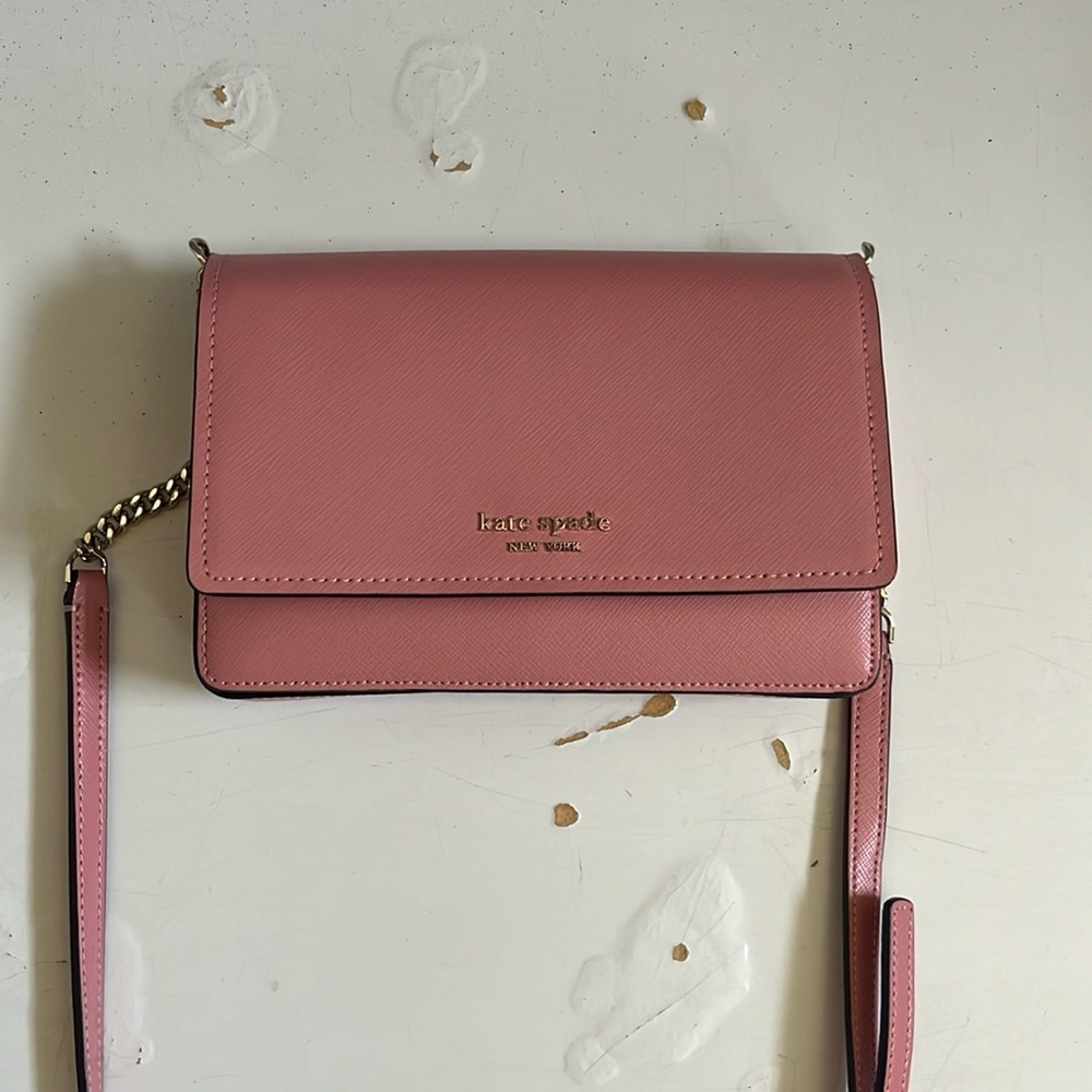 Kate spade Morgan flap chain wallet in pink